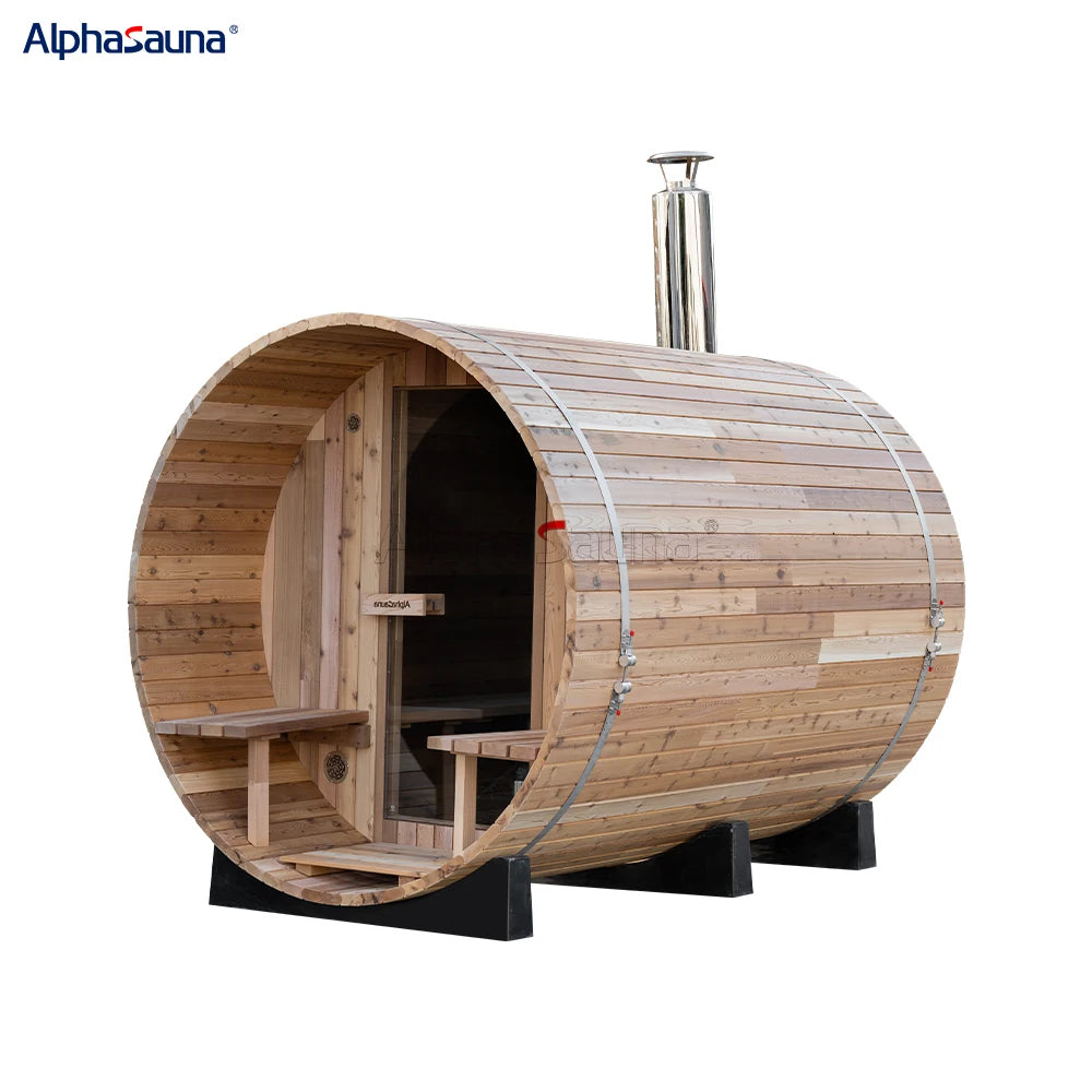 Traditional Outdoor Wood Barrel Sauna